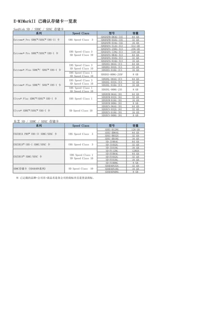 olympus 奥林巴斯 E-M5MarkII_SDCARD_SUPPORT
